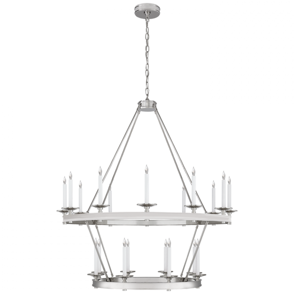 Chandelier, 20-Light, Polished Nickel, 43.25"W (CHC 1607PN CTWKM)