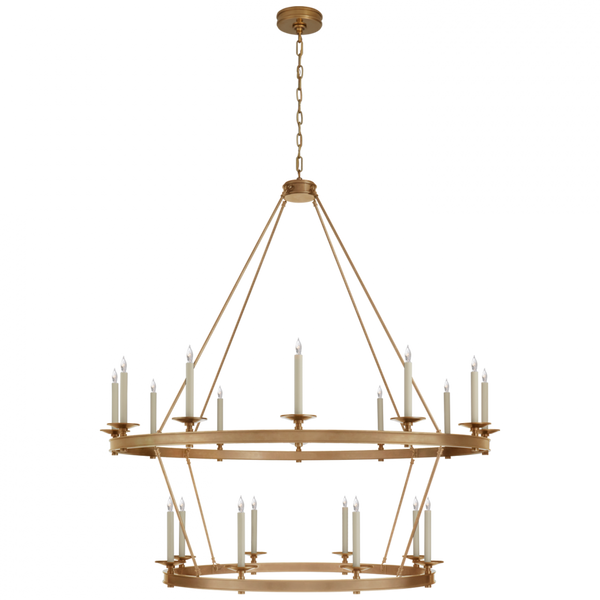 Chandelier, 20-Light, Antique Burnished Brass, 53.25"W (CHC 1608AB CTWKP)