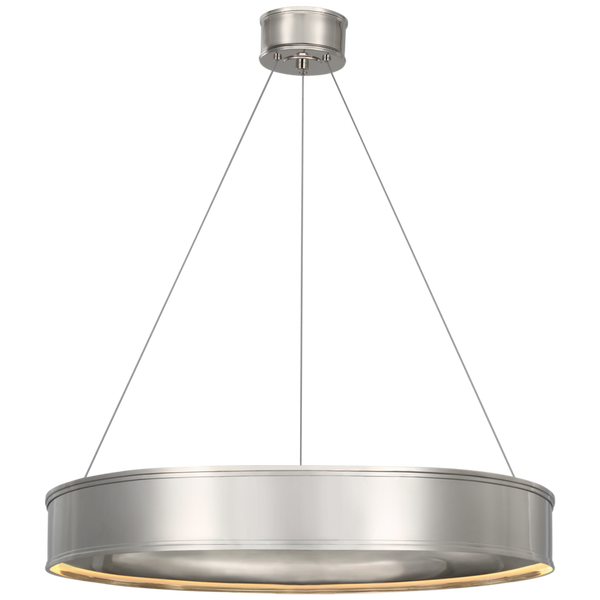 Ring Chandelier, 1-Light, LED, Polished Nickel, 30"W (CHC 1615PN CU3DH)