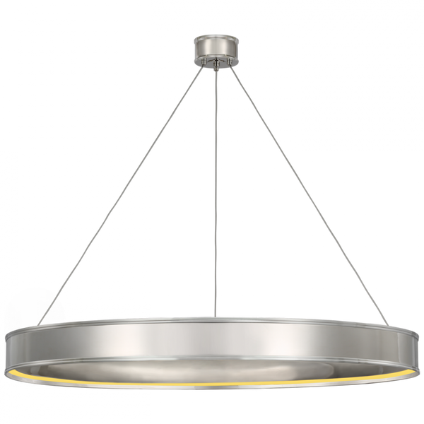 Ring Chandelier, 1-Light, LED, Polished Nickel, 50"W (CHC 1617PN D01UE)