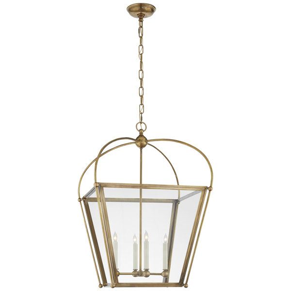 Pendant, 4-Light, Antique Burnished Brass, Clear Glass, 21"W (CHC 3439AB-CG 2R70J)