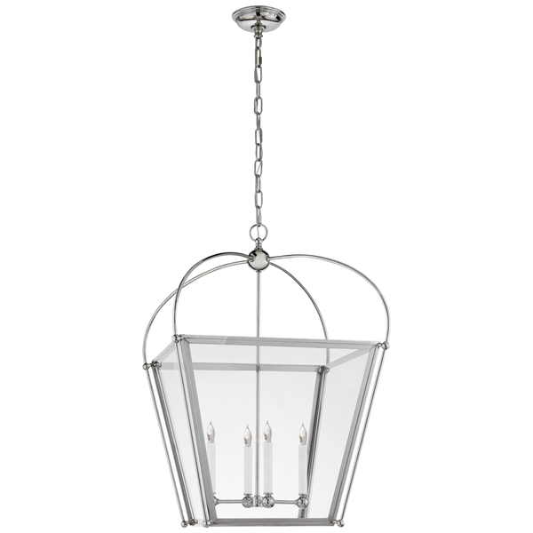 Pendant, 4-Light, Polished Nickel, Clear Glass, 21"W (CHC 3439PN-CG 2R70M)