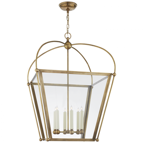 Pendant, 6-Light, Antique Burnished Brass, Clear Glass, 28.75"W (CHC 3440AB-CG 2R70N)