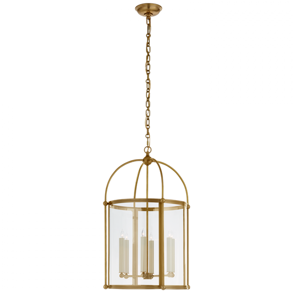 Pendant, 6-Light, Antique Burnished Brass, Clear Glass, 19"W (CHC 3451AB-CG CPZT4)