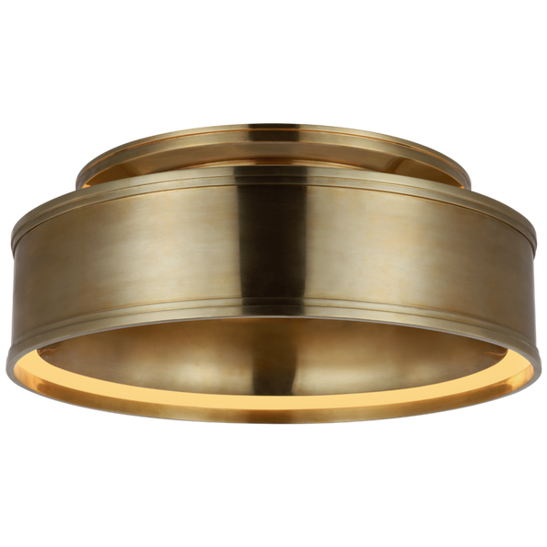 Flush Mount, 1-Light, LED, Antique-Burnished Brass, 18"W (CHC 4612AB D01UF)