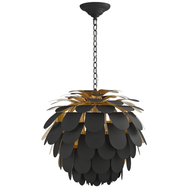 Chandelier, 1-Light, Matte Black, 29"W (CHC 5157MBK/G CHYDJ)