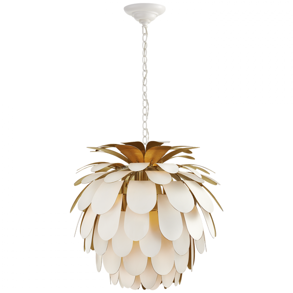 Chandelier, 1-Light, Plaster White, 22.5"W (CHC 5165WHT/G CHUHD)