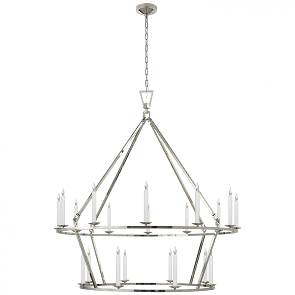 Chandelier, 20-Light, Polished Nickel, 50"W (CHC 5199PN CHPLJ)