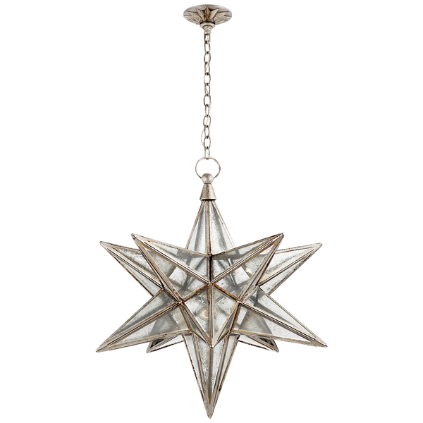 Star Pendant, 1-Light, Burnished Silver Leaf, 30"W (CHC 5212BSL-AM 2MYH8)