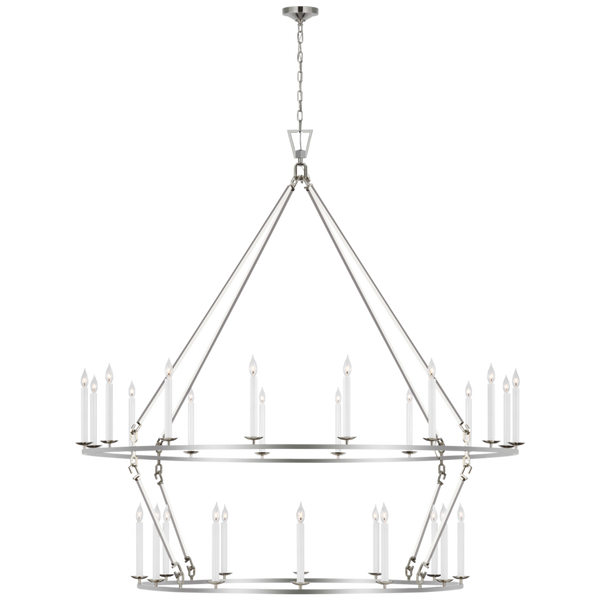 Two Tier Chandelier - Polished Nickel