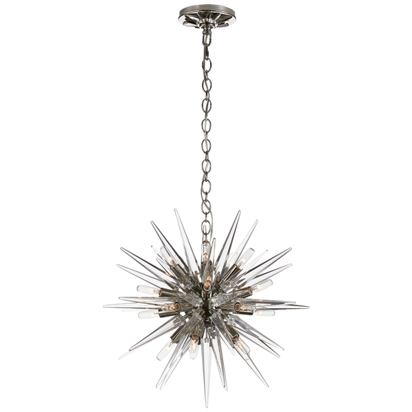 Sputnik Chandelier, 20-Light, Polished Nickel, 20"W (CHC 5286PN-CA 2N4DK)