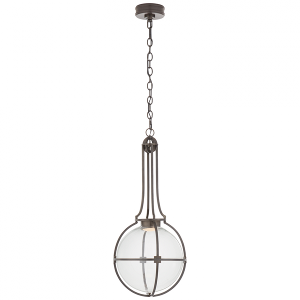 Pendant, Globe, LED, Bronze, Clear Glass, 13"W (CHC 5478BZ-CG CQ0R2)