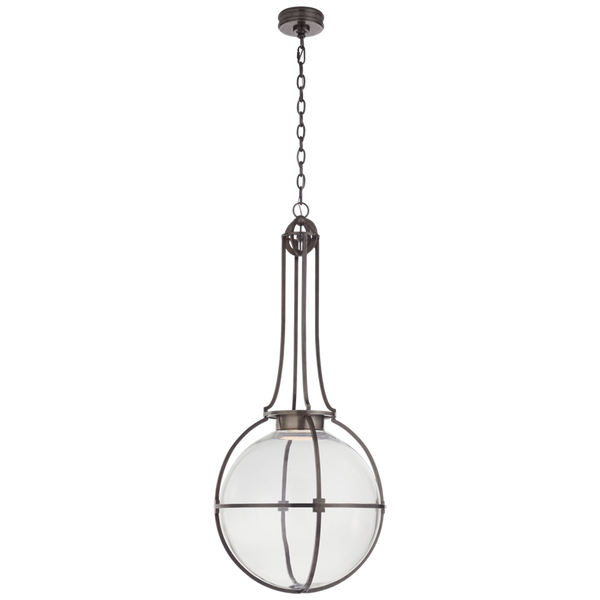 Pendant, Globe, LED, Bronze, Clear Glass, 19.25"W (CHC 5479BZ-CG CQ0R6)