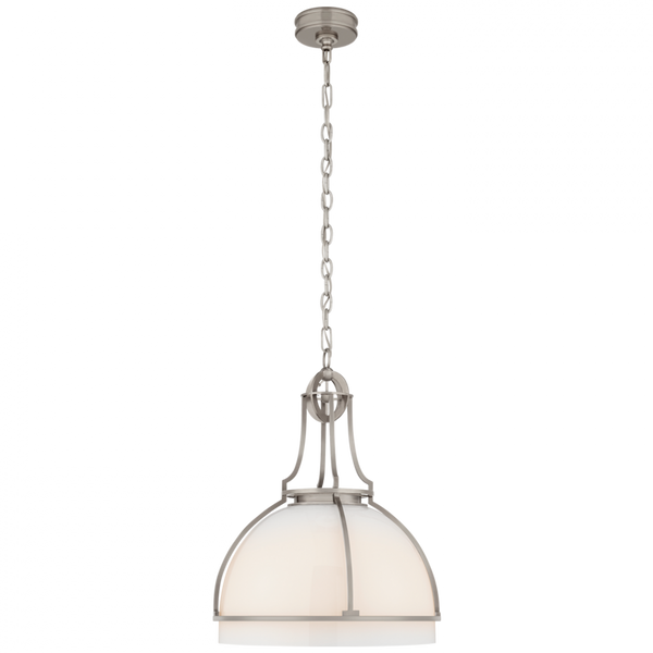 Pendant, Dome, LED, Antique Nickel, 19"W (CHC 5482AN-WG CTXGZ)