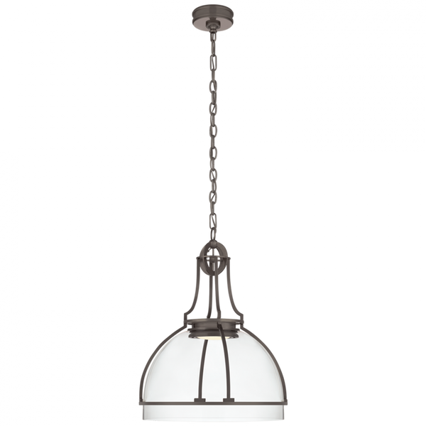 Pendant, Dome, LED, Bronze, Clear Glass, 19"W (CHC 5482BZ-CG CTXH0)