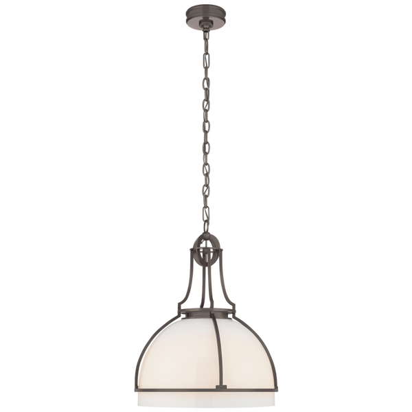 Large Dome Pendant, 1-Light, LED, Bronze, 24.5"H (CHC 5482BZ-WG CTXH1)