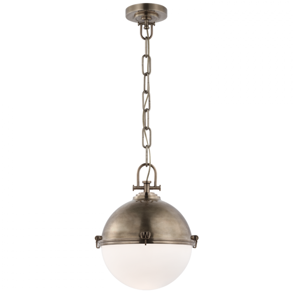 Large Globe Pendant, 1-Light, Antique Nickel, 17.5"H (CHC 5490AN-WG CX148)