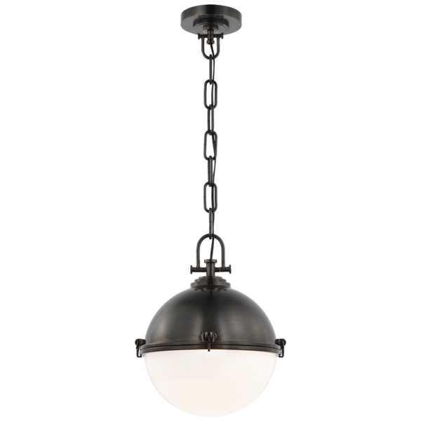 Large Globe Pendant, 1-Light, Bronze, 17.5"H (CHC 5490BZ-WG CX149)