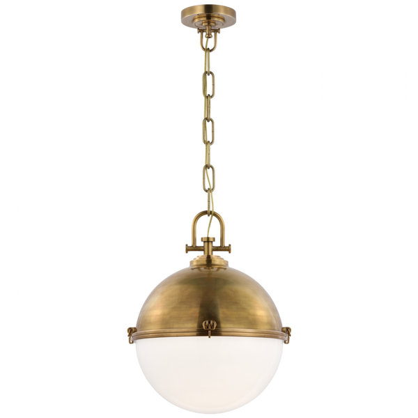 X-Large Globe Pendant, 1-Light, Antique-Burnished Brass, 21.5"H (CHC 5491AB-WG CX32D)