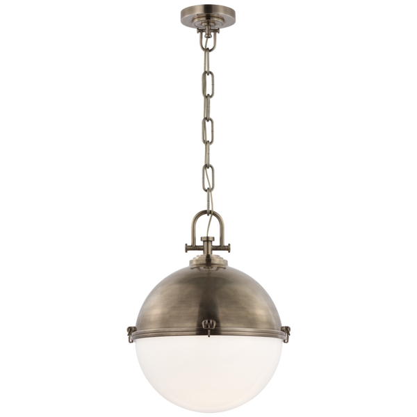 X-Large Globe Pendant, 1-Light, Antique Nickel, 21.5"H (CHC 5491AN-WG CX22T)