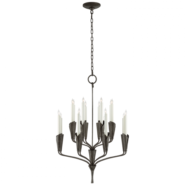 Chandelier, 16-Light, Aged Iron, 24.75"W (CHC 5501AI CQ0Q6)