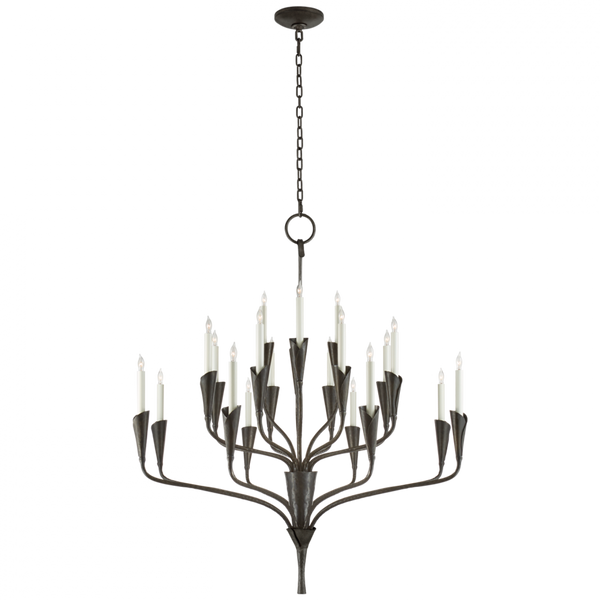 Chandelier, 20-Light, Aged Iron, 40.5"W (CHC 5503AI CQ0Q9)