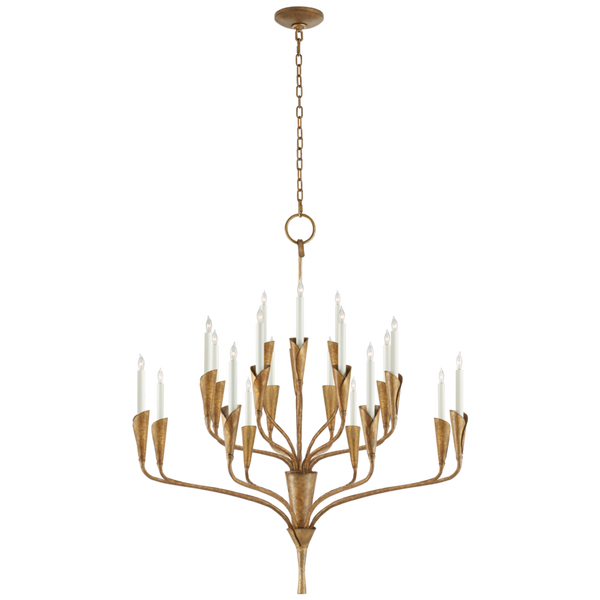 Chandelier, 20-Light, Gilded Iron, 40.5"W (CHC 5503GI CQ0QA)