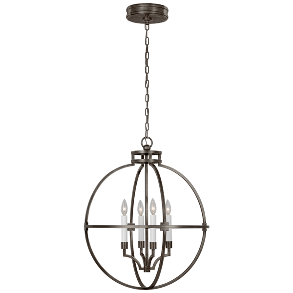 Pendant, 4-Light, Globe, Bronze, 24"W (CHC 5517BZ CU4DA)