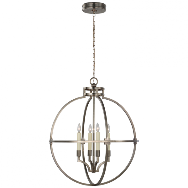 Pendant, 4-Light, Globe, Antique Nickel, 30"W (CHC 5518AN CU3DL)