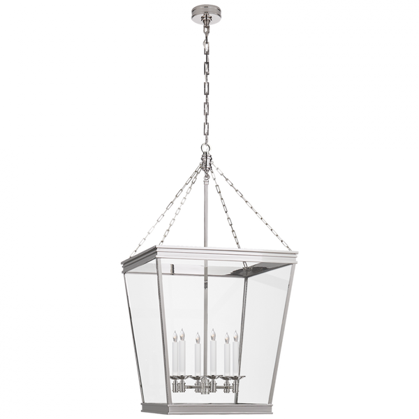 Pendant, 6-Light, Polished Nickel, Clear Glass, 24"W (CHC 5612PN-CG CLW4D)