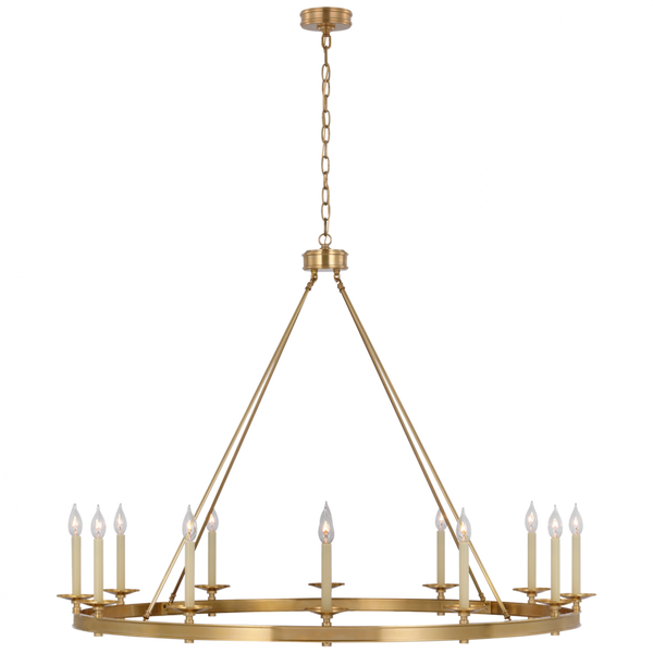 Ring Chandelier - Antique-Burnished Brass