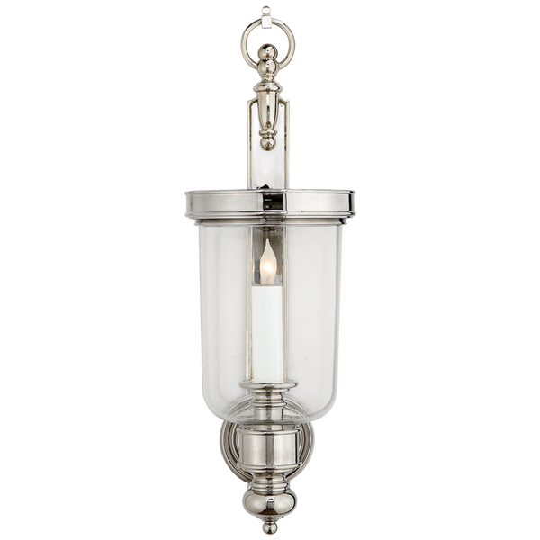 Wall Sconce, 1-Light, Polished Nickel, Clear Glass, 22"H (CHD 2102PN 2FW4E)