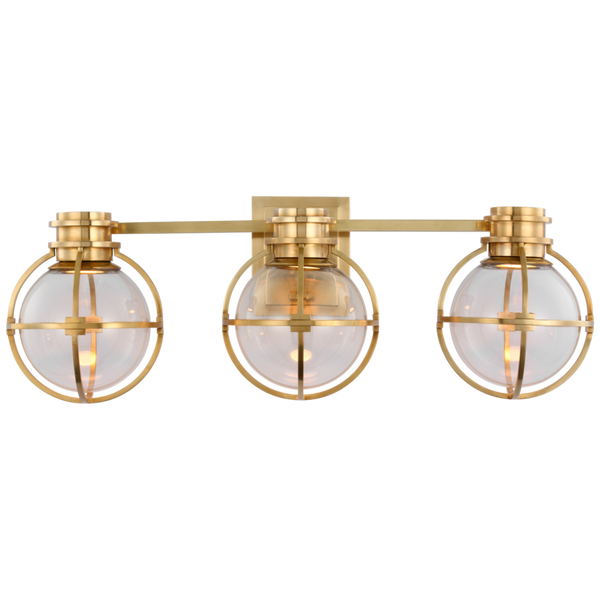 Wall Sconce, 1-Light, LED, Antique-Burnished Brass, 24.5"W (CHD 2483AB-CG CU4D1)