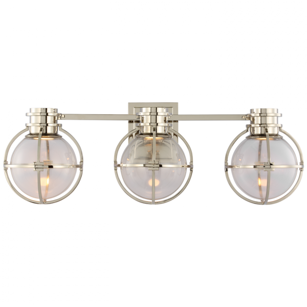 Wall Sconce, LED, Polished Nickel, Clear Glass, 8.75"H (CHD 2483PN-CG CU0G3)