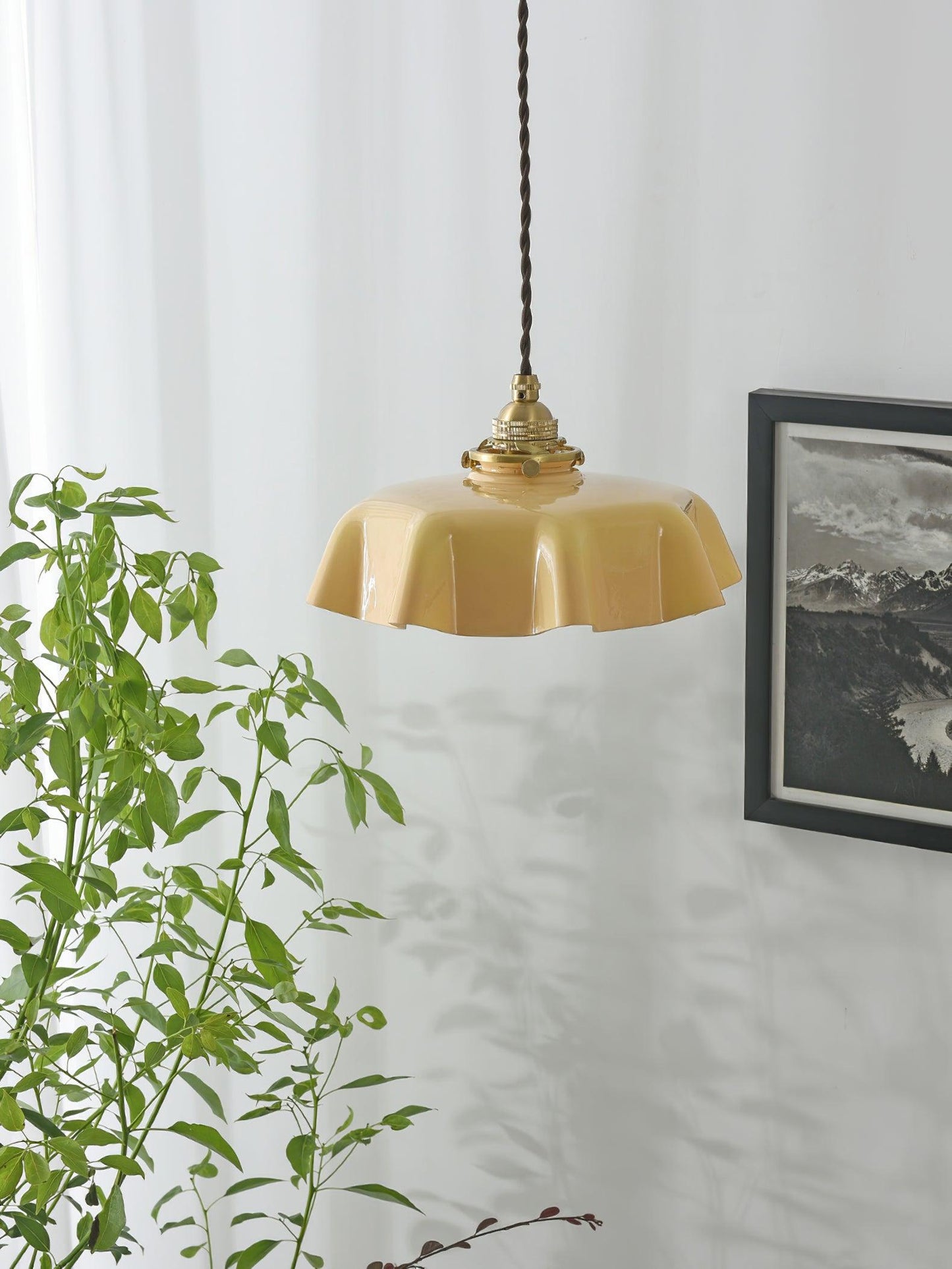 French Flower Droplight Pendant Swag Light