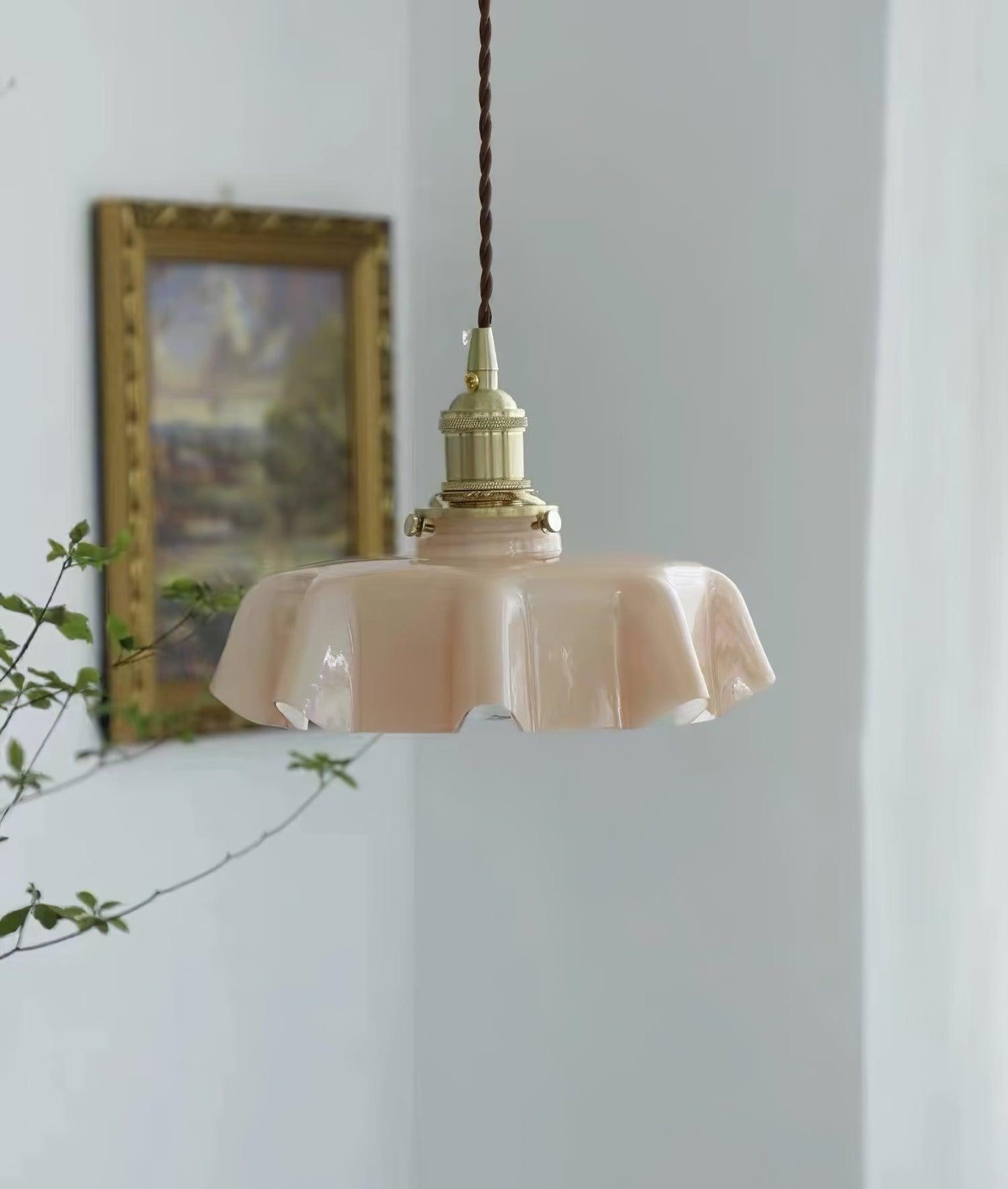 French Flower Droplight Pendant Swag Light