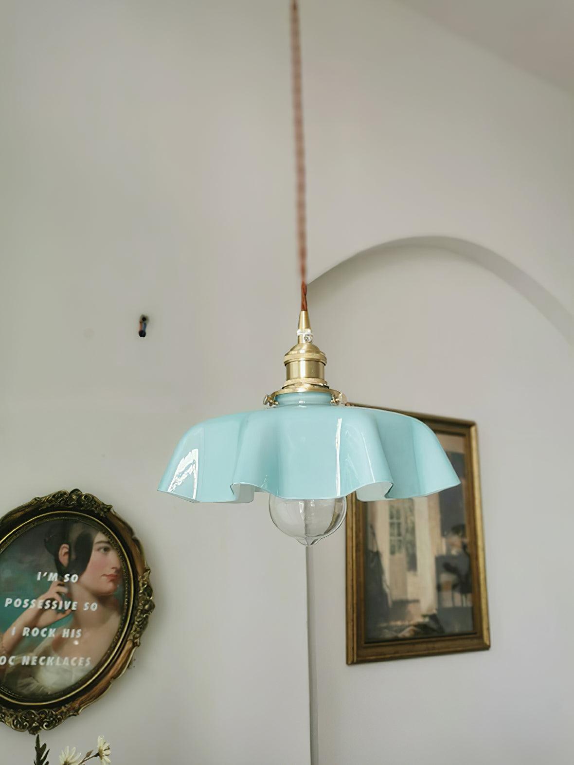 French Flower Droplight Pendant Swag Light