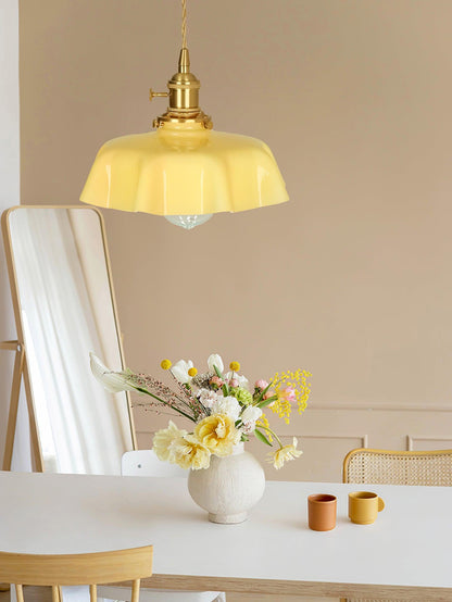 French Flower Droplight Pendant Swag Light