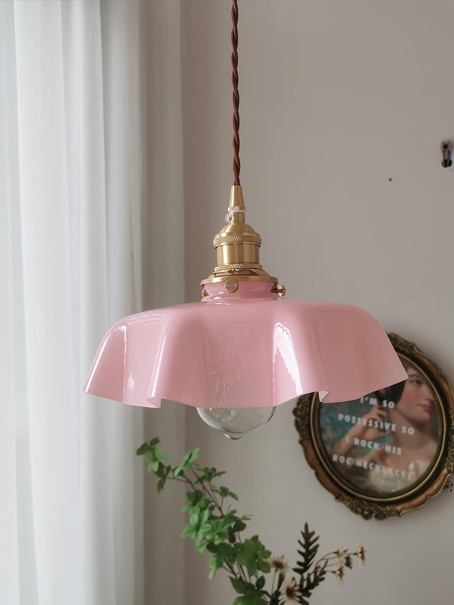 French Flower Droplight Pendant Swag Light