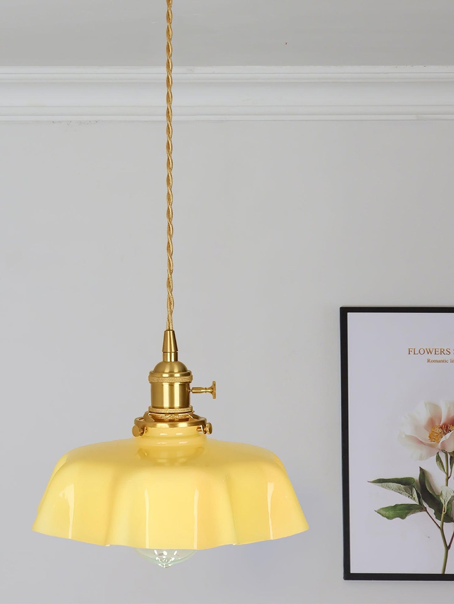 French Flower Droplight Pendant Swag Light