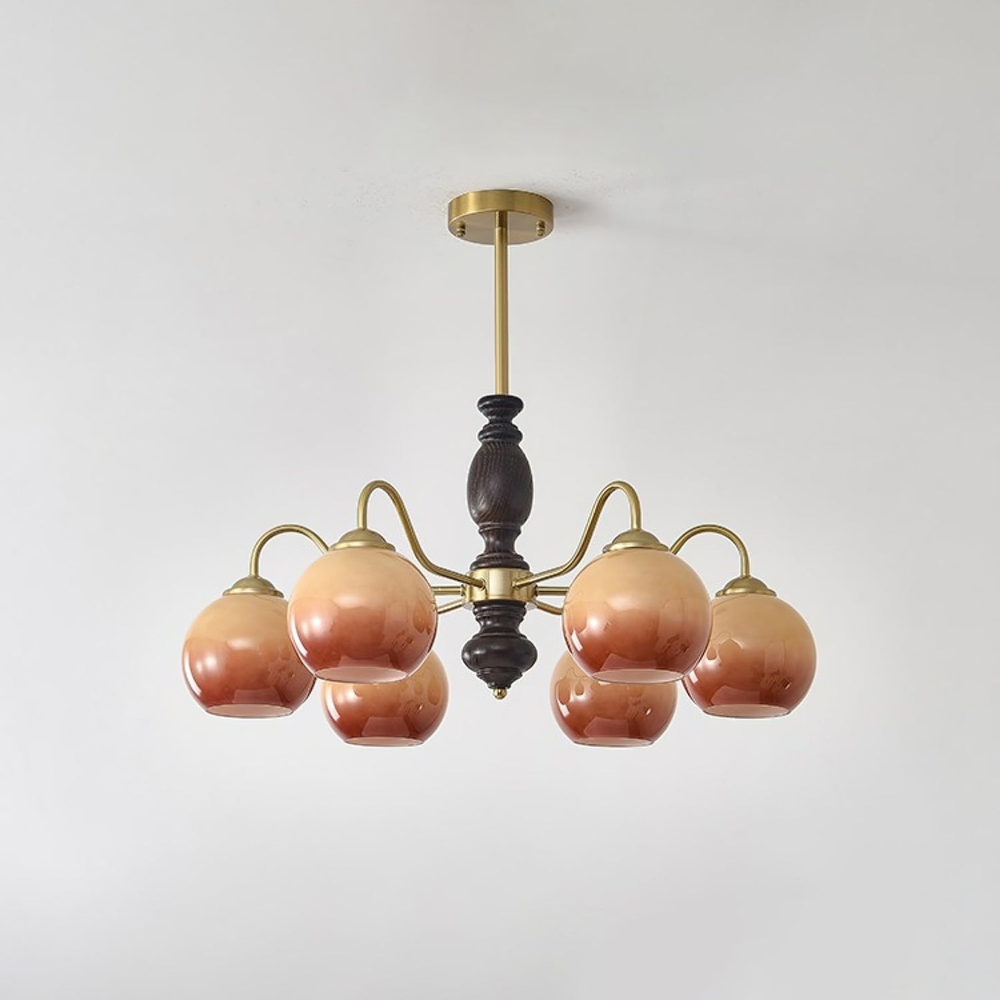 Caramel Orb Crown Chandelier