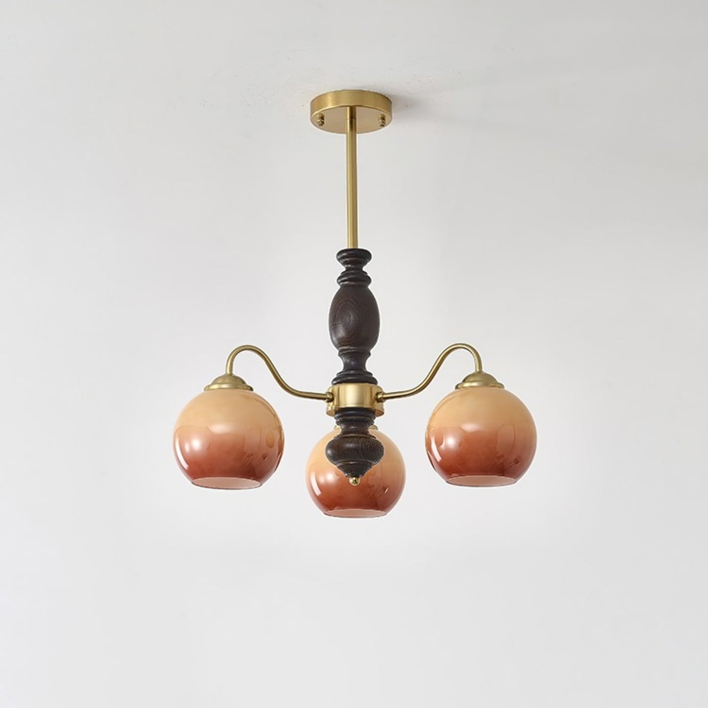 Caramel Orb Crown Chandelier