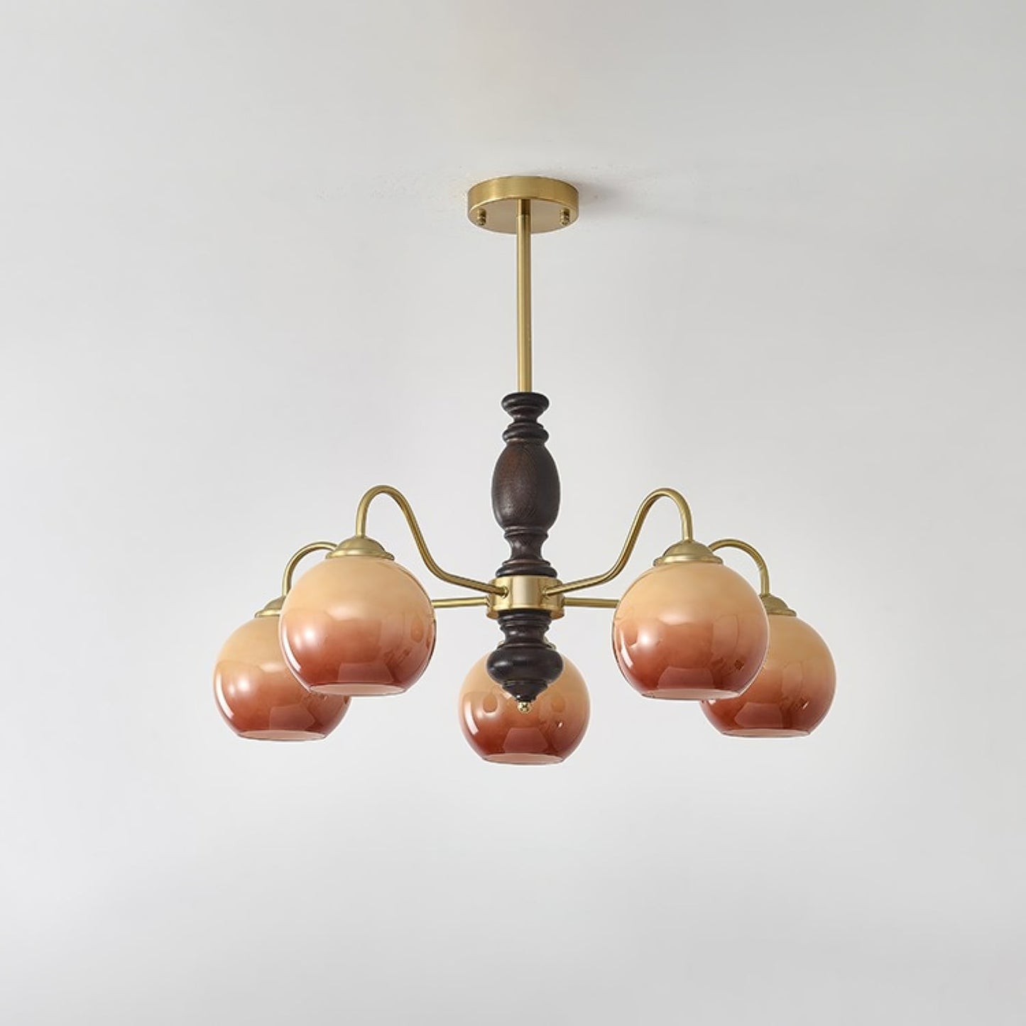 Caramel Orb Crown Chandelier