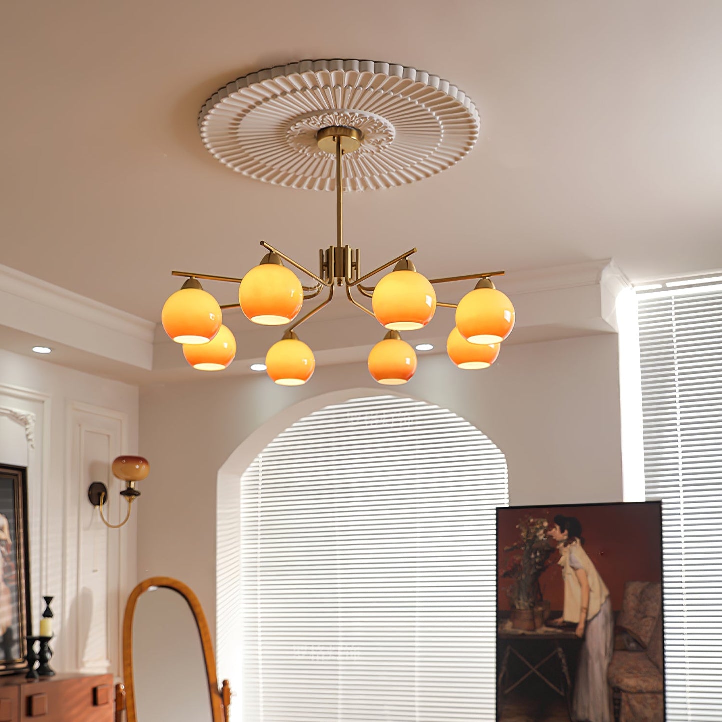 Caramel Sphere Ceiling fixture Chandelier