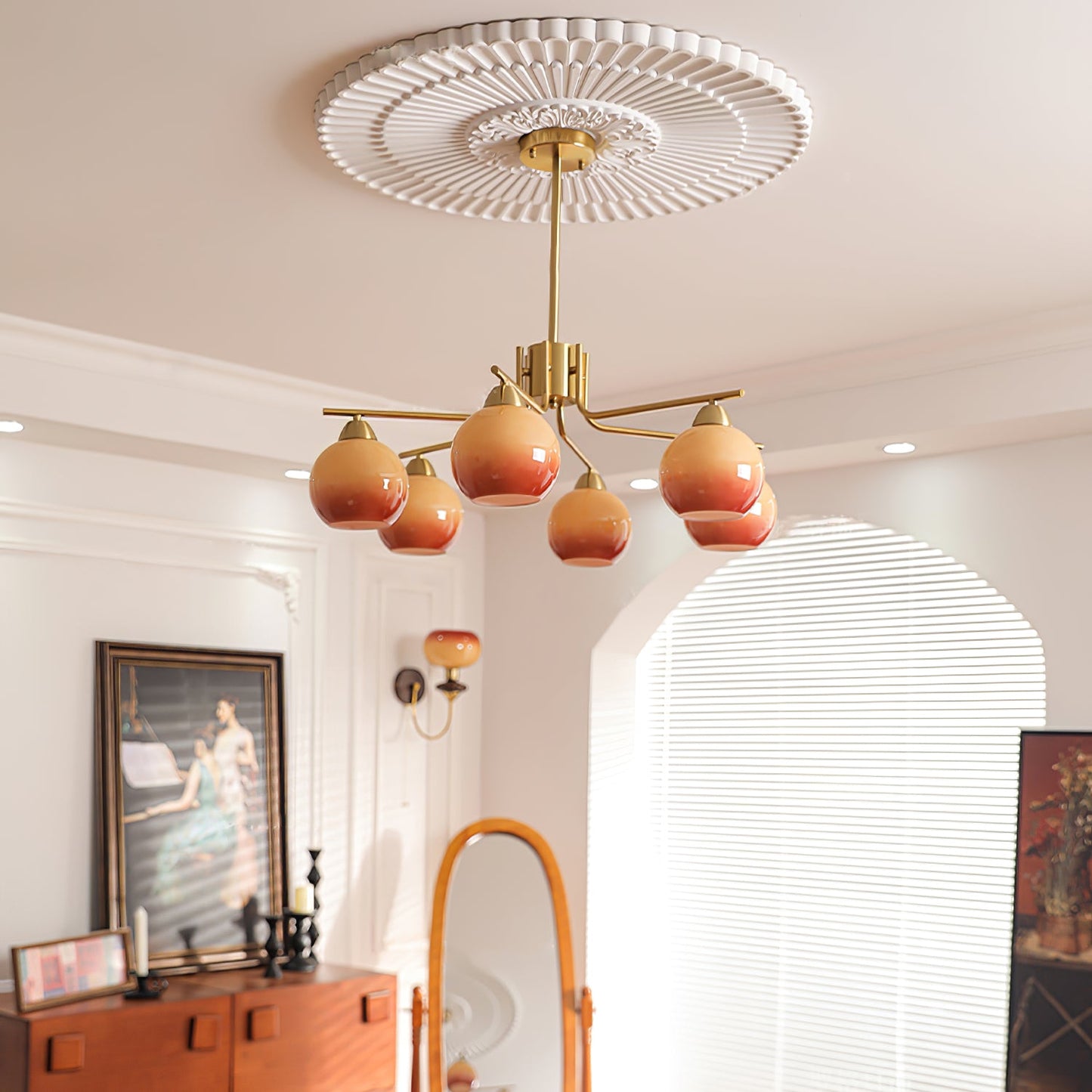 Caramel Sphere Ceiling fixture Chandelier