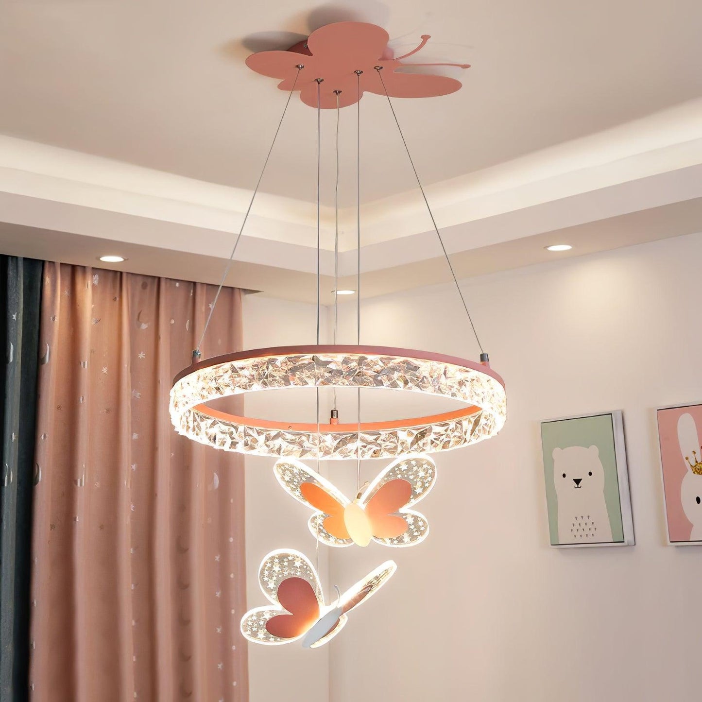 Cartoon Butterfly Acrylic Ceiling light fitting Pendant Lamp