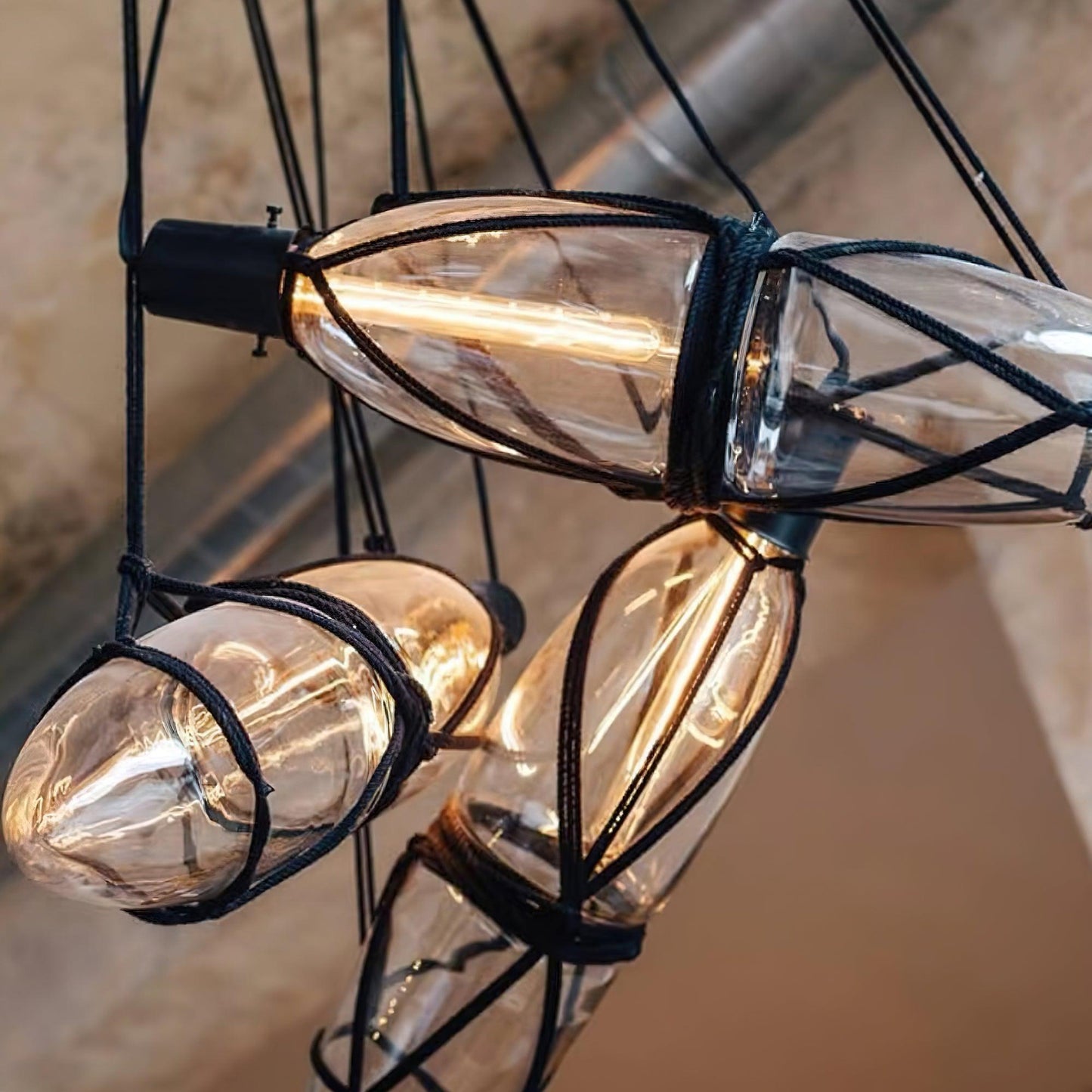 Castaway Bottle Glass Ceiling light fitting Pendant Lamp