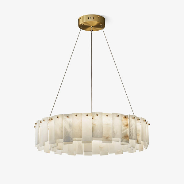 Celestial Alabaster Round Electrolier Chandelier