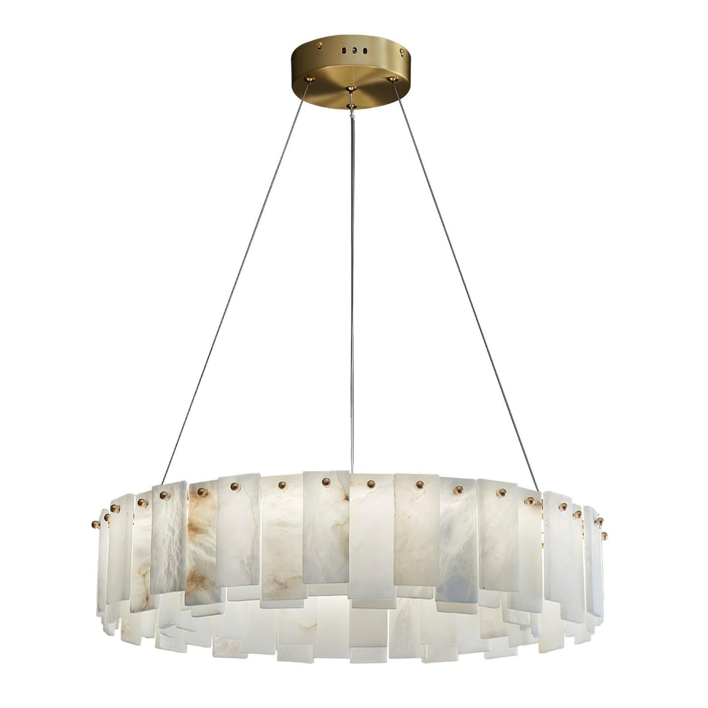 Celestial Alabaster Round Electrolier Chandelier