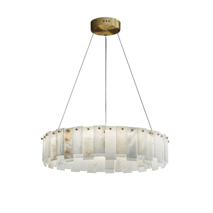 Celestial Alabaster Round Electrolier Chandelier